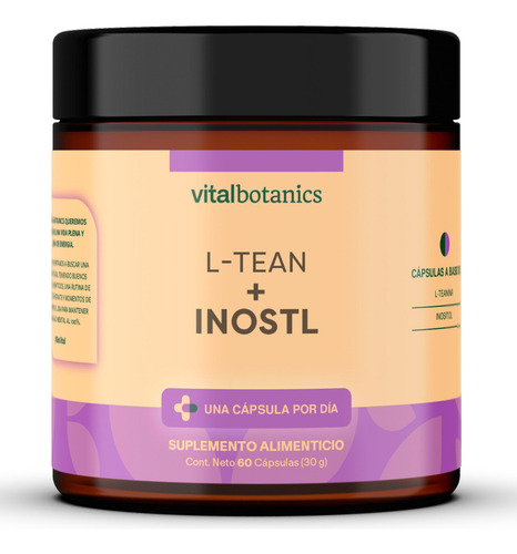 L - Teanina L - Theanine + Inositol 60 Caps | Vitalbotanics Sabor LTNOL_ISNTL_60