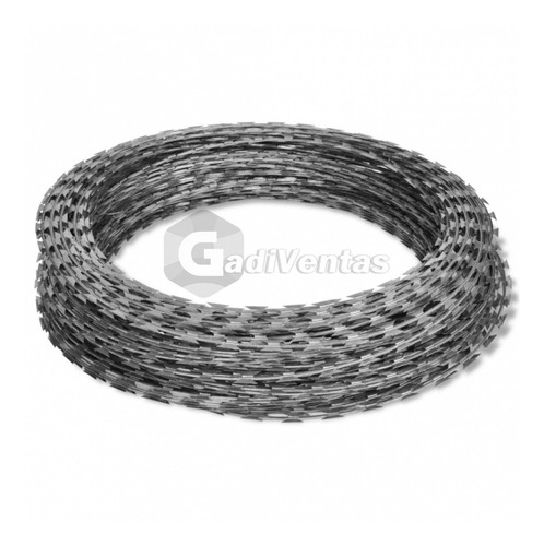 Imagen 3 de 3 de Concertina Galvanizada Doble 500mm De Diametro, 15 Metros