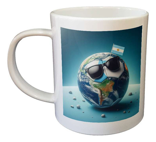 Taza De Plastico Pelota Futbol Argentina Mundo Bandera M3