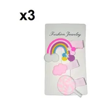 Comprar Set Ganchos Pinzas Arcoiris Nube Accesorios Cabello Niñas 