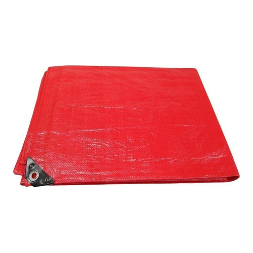 Lona Plastica Impermeable Roja 10x12ft (3.05x3.66mts) Covo