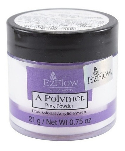 Polimero Polvo Acrílico Profesional Para Uñas Ezflow 21g Color Pink