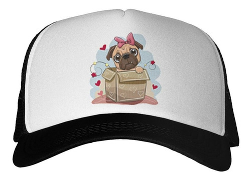 Gorra Pug Con Moño Regalo