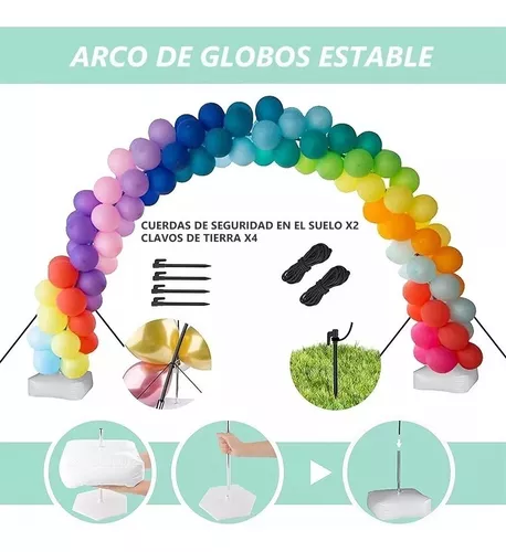 Estructura Base Para Globos Completo Redondo + Arco 2 En 1