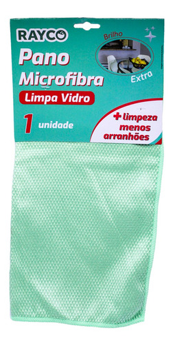 Pano De Microfibra Limpa Vidros 35x35cm Rayco