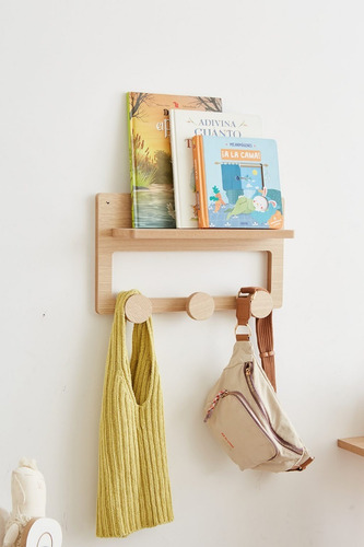 Imagen 9 de 10 de Perchero De Pared Con Estante Escandinavo Nordico Diseño