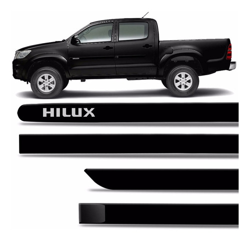 Friso Lateral Hilux Sr Srv 2011 2012 2013 2014 2015 Preto