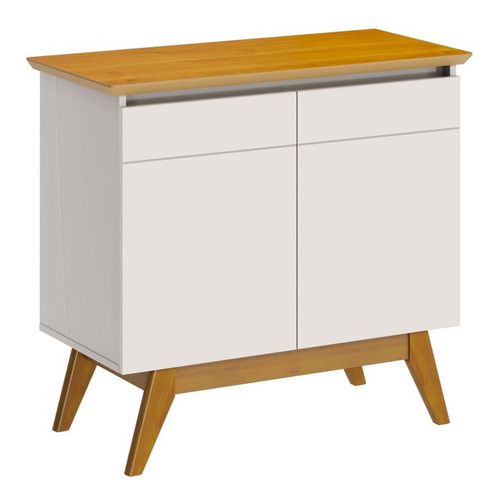 Balcão Buffet Aparador 2 Portas Classic I04 Off White/nature