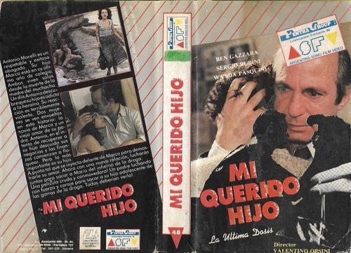 Mi Querido Hijo Vhs Ben Gazzara Valeria Golino 1985 Asfv