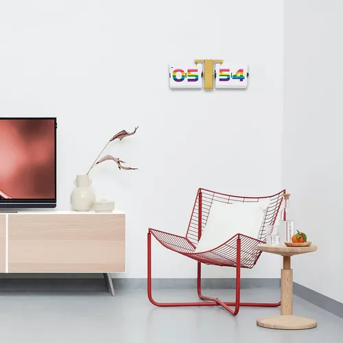 Cloudnola Reloj Abatible De Pared Y Mesa, Numeros Arcoiris Y