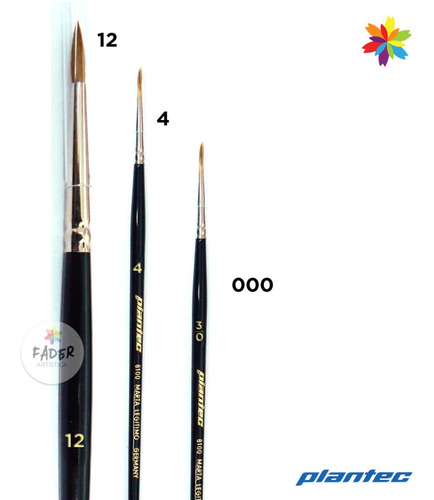 Set Pinceles Marta Plantec Profesionales X3 Acuarela S8100