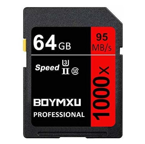 Tarjeta De Memoria Sd Boymxu 64gb 95mb/s -negro/rojo