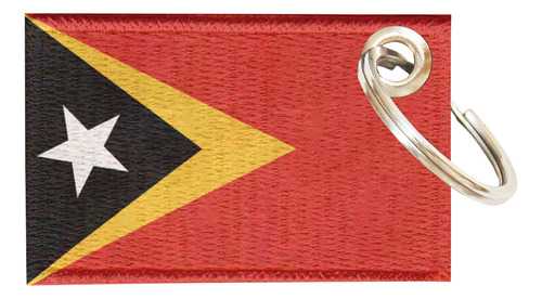 Chaveiro Bordado Bandeira Timor-leste 5,5x3,5 Sublimado