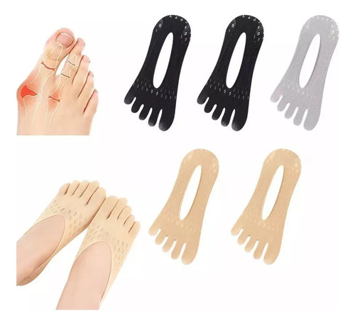 K For 5 Pares De Calcetines De Mujer Calcetines Dedos Dedos