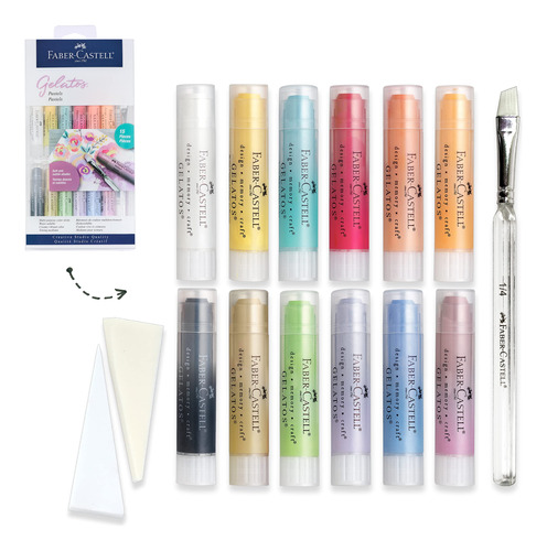 Faber-castell Gelatos - Juego De Colores Pasteles, 12 Colore