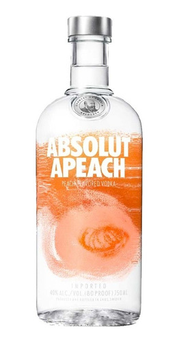 Vodka Absolut Apeach 750ml Saborizado Melocotón Importado
