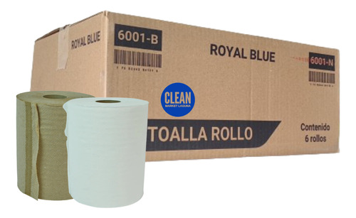 Toalla En Rollo Junior. Royal Blue. Color Canela O Blanco