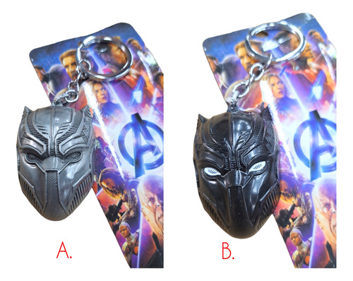 Llavero  Metalico Marvel De Black Panther Máscara 
