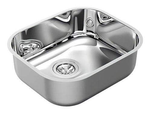 Cuba Docol Inox Alto Brilho De Embutir 40x34x18 + Válvula Cor Aço inox