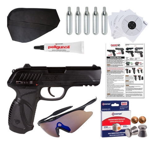 Pistola Gamo Pt-85 Co2 Blowback 4.5mm Funda Xchws P