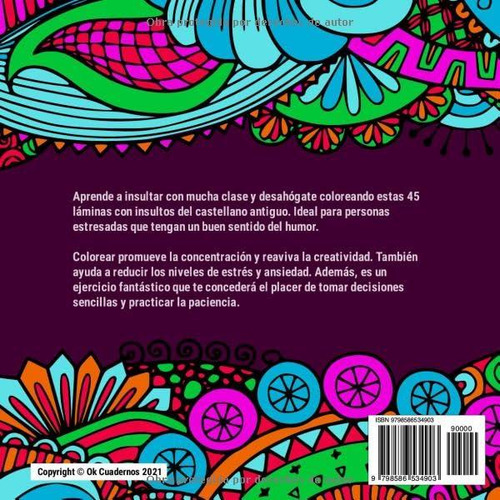 Libro Cuaderno De Palabrotas Para Colorear - Insultos Con