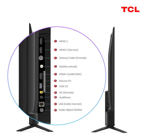 Imagen 11 de 12 de Led 43 Tcl 43p635 4k Hdr Smart Tv Google Tv