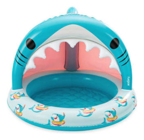 Piscina Infantil Sombreada Funsicle Sonrisa De Tiburón Msi