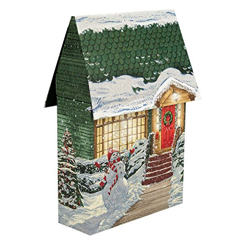 Tarjetas De Navidad Caja, Puerta Roja Invernal (16 Tarj...