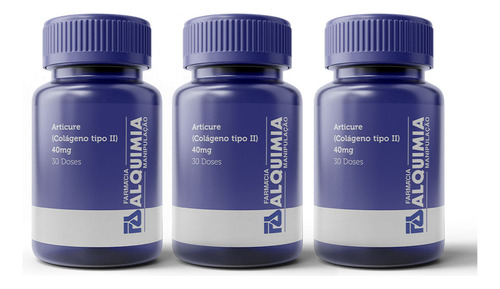 3 Articure (colágeno Tipo Ii) 40mg 30 Doses - Alquimia