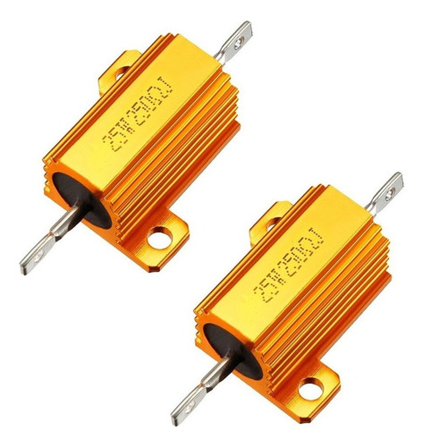 Caja De Aluminio Resistencia Bobinada Oro, 25 W, 250 Ohm, 2