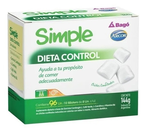 Simple Bago Dieta Control 96 Chicles 