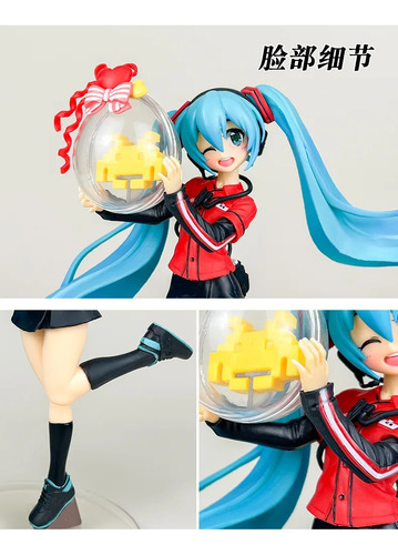 Figura De Hatsune Miku Uniforme Kawaii De Pvc 21cm