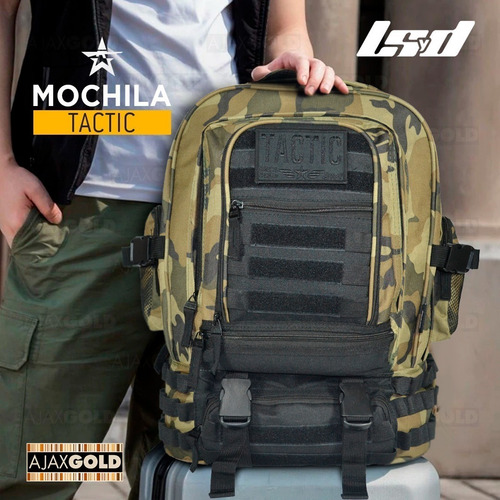 Imagen 4 de 10 de Mochila Tactica Militar Camping Asalto Trekking 45 Litros