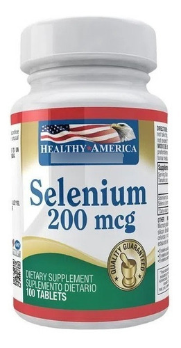 Selenium 200mcg 100 Tabletas - Selenio - Healthy America
