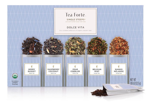 Té De Hoja Suelta Single Steeps Tea Forté Dolce Vita 15pz