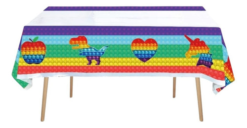 Mantel Decorativo Con Diseños Infantiles Para Cumpleaños Color Variado Pop it