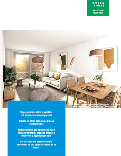 Apartamento En Venta 1 Dormitorio + Balcón En Tres Cruces. Edificio Mooca Y Tatuape. Entrega Octubre 2025