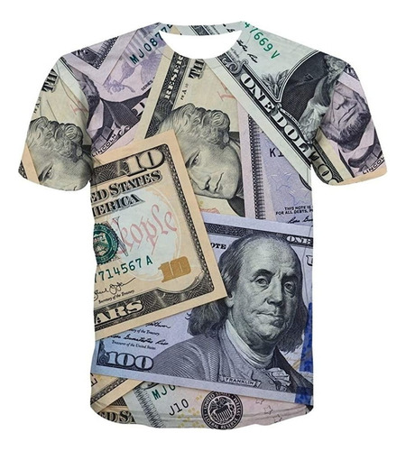 Men Camiseta De Dinero Para Hombres Impresión 3d Factura