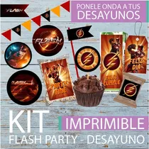 Comprar Kit Imprimible Desayuno Flash Dc Superamigos Cumple Tag