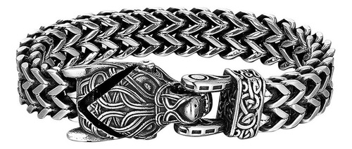 Brazalete De Acero Inoxidable R Con Cabeza De Lobo Europeo Y