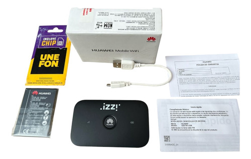 Modem Huawei Liberado Para Cualquier Compañia + Chip Unefon Negro
