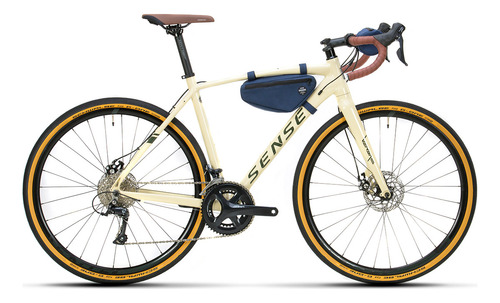 Bike Gravel 55' Freio Mecânico Versa Comp 2023 Creme Verde