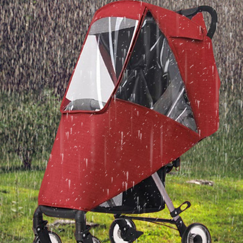 Funda De Lluvia Para Cochecito Accesorio Impermeable Rojo