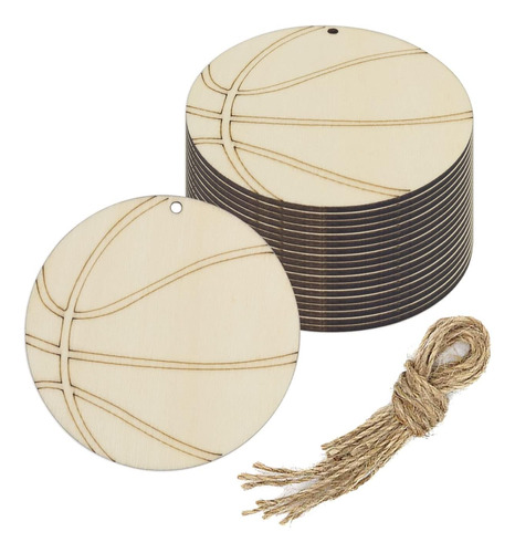 20 Piezas De Madera De Baloncesto Diy Recortes De Mader...