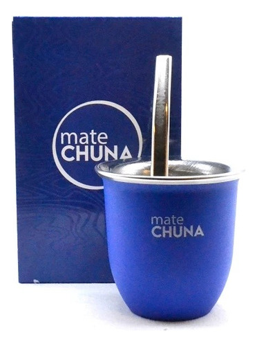 Mate Chuna Acero Inoxidable Termico Azul