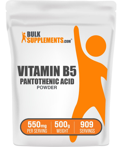 Bulksupplements Polvo Vitamina B5 500mg 500g