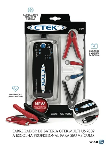 Carregador E Mantenedor De Bateria Ctek Multi Us 7002 12v