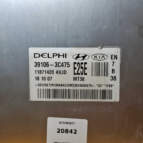 Módulo Injeção Hyundai 391063c475 E25e #20842 L (Usado)