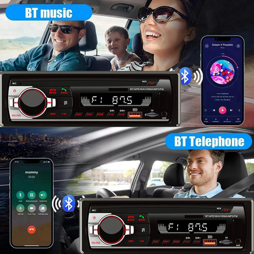 Autoestéreo 1 Din Mp3 Con Bluetooth Fm 2 Usb Control De Apps