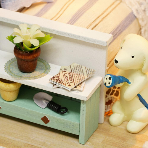 Hosioe Kit De Casa De Muñecas En Mitura Diy Realista Mini